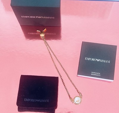 Emporio Armani Damen Armband Roségoldfarben Edelstahl Brandneu Geschenk