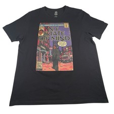 MK Comics Nas NY State Of Mind T Shirt XL Hip Hop Graphic DJ Premier Mens Black