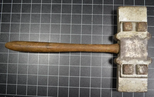 J. AHERN - BARRE, VT  - 1885 - GRANITE WORKERS SCOTIA HAMMER - VERY RARE MAKER