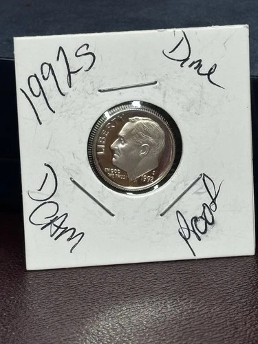 1992s Silver BU  Proof Dime, mirror finish
