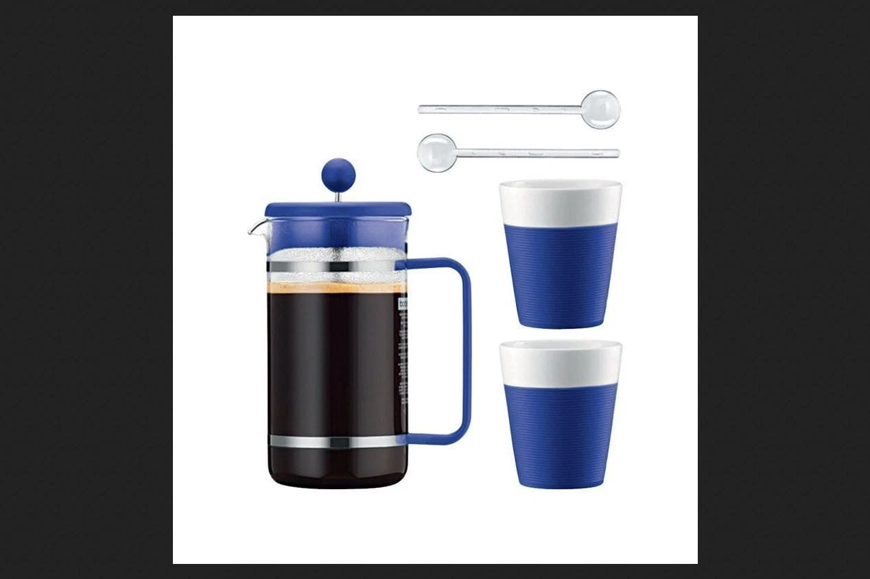 Bodum 34oz French Press and Mug Set, ak1508-xy-y15