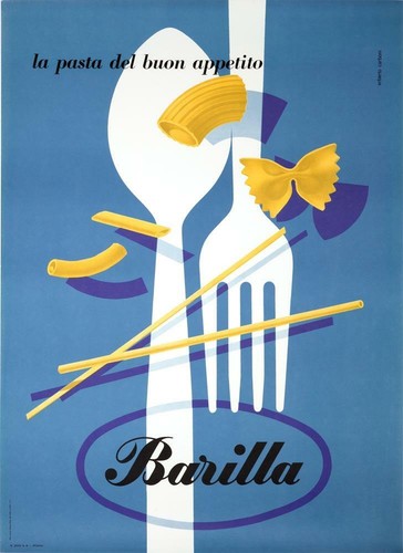 BARILLA PASTA ERBERTO CARBONI 1952 VINTAGE ITALIAN FOOD AUTHENTIC ORIGINALPOSTER - 第 2/11 張圖片