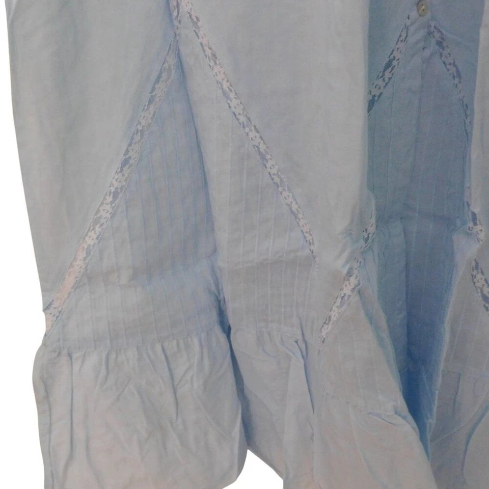 NUEVO Camisón Eileen West Moonlight Sonata Largo Algodón Césped Azul Talla 2X Foto 4 de 4