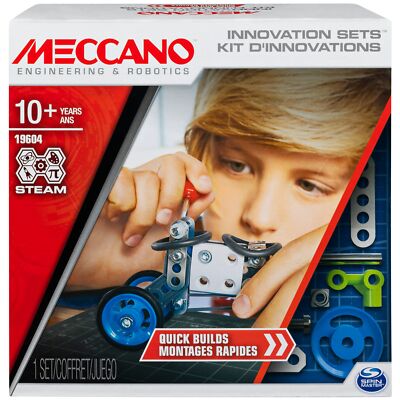 MECCANO   Erfindungs-Set   Schnellaufbau   Erfindungs-Set mit 79 Teilen und 2 We