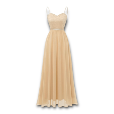 DRESS TALES Sweetheart Chiffon Aline Dress in Champagne Size Small NEW |  eBay