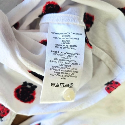 Camicia blusa Maeve by Anthropologie coccinella bianca in cotone con bottoni, taglia media - Foto 5 di 6