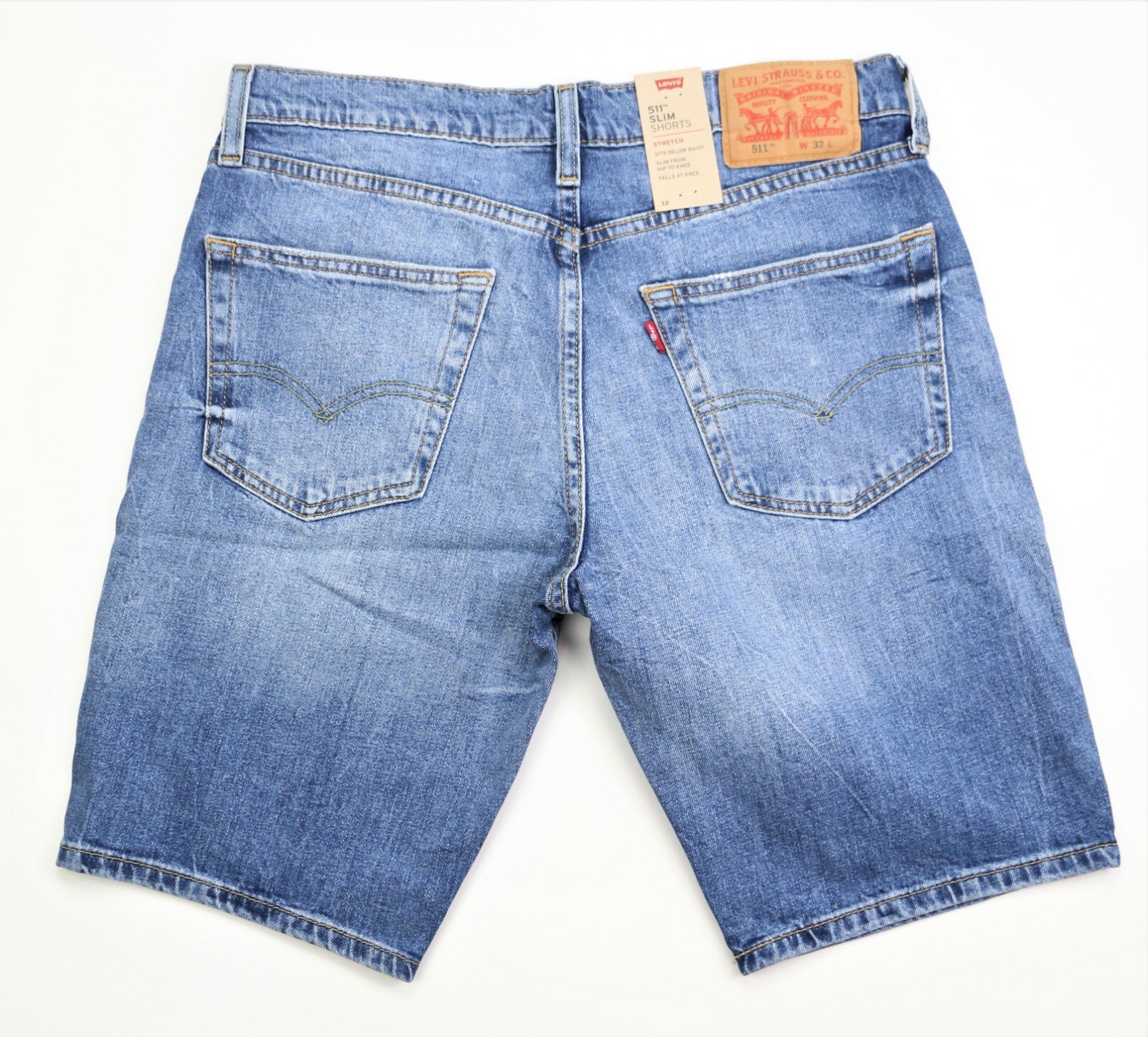 New LEVI'S 511 Slim Hemmed Denim Shorts Men's Sizes | eBay