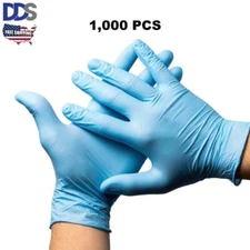 1000Pcs 4 Mil BLUE Nitrile Exam Gloves S/M/L/XL Latex-Free Medical Grade EXP-26+