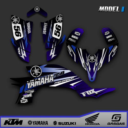 Kit de décalcomanies et autocollants graphiques pour Yamaha YFZ 450 (2003, 2004, 2005, 2006, 2007, 2008) - Canada