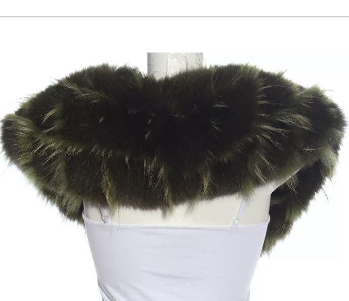Mugler Fur Stole Fox Green Real Fur Fur Stole image 3