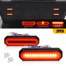 2x Redamber 5 Oval Led Truck Trailer Stop Turn Tail Brake Lights Flowing Drl 2x Redamber 5 Oval Led Truck Trailer Stop Turn Tail Brake Lights Flowing Drl