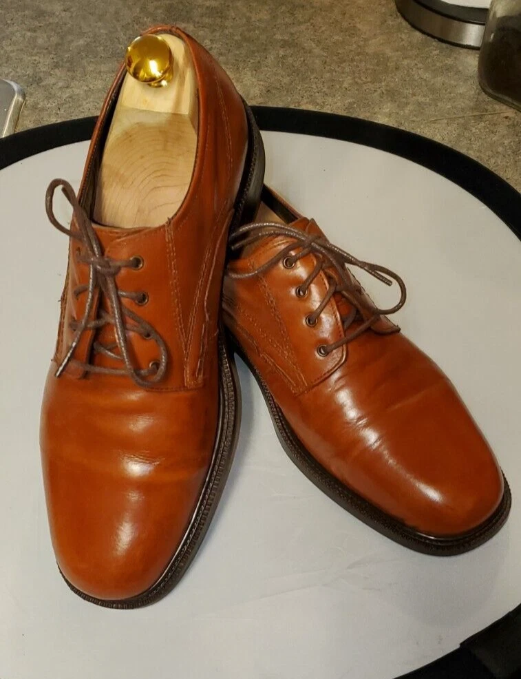 Bill Blass Howard Leather Derby Mens Shoes Size 10 1 2M Brown Made in Italy