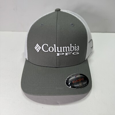 COLUMBIA PFG Logo Mesh Ball Cap Hat L/XL Fitted Titanium, Hook 1503971-050 NEW