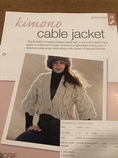 Bergere Knitting Pattern, Kimono Cable Jacket,S-XL , Chunky/Alaska