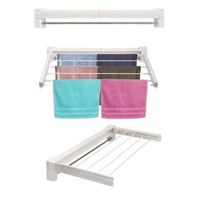 Wandmontage 70 cm Luftsprudler Handtuch Trockenständer ausziehbar faltbar Wäschetrockner UK