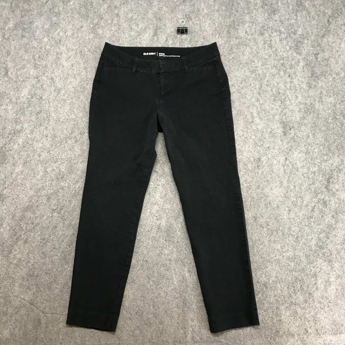 Old Navy Jeans Womens Size Black Never Fade Pixie Crop Tapered