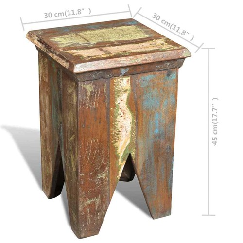 Solid Reclaimed Wood Stools Antique Style Chair Footrest Furniture vidaXL - Picture 7 of 7