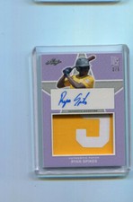 2020 Leaf Perfect Game Autographs Patch Lavender Ryan Spikes Auto Patch 3/5