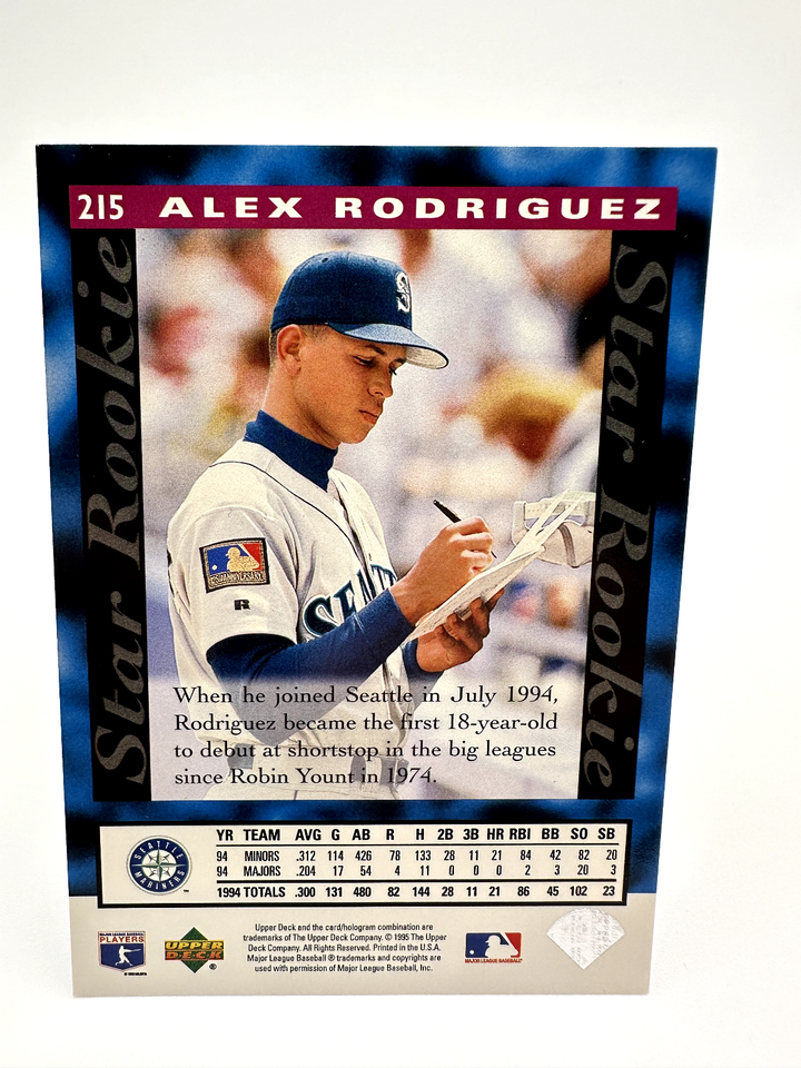 1995 Upper Deck #215 Alex Rodriguez Star Rookie Card | eBay