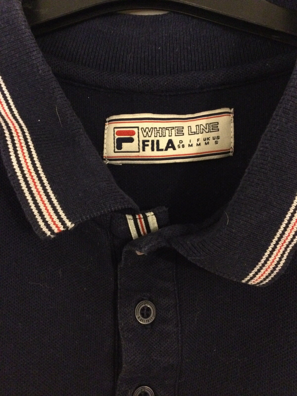 T shirt uomo navy Fila linea bianca media