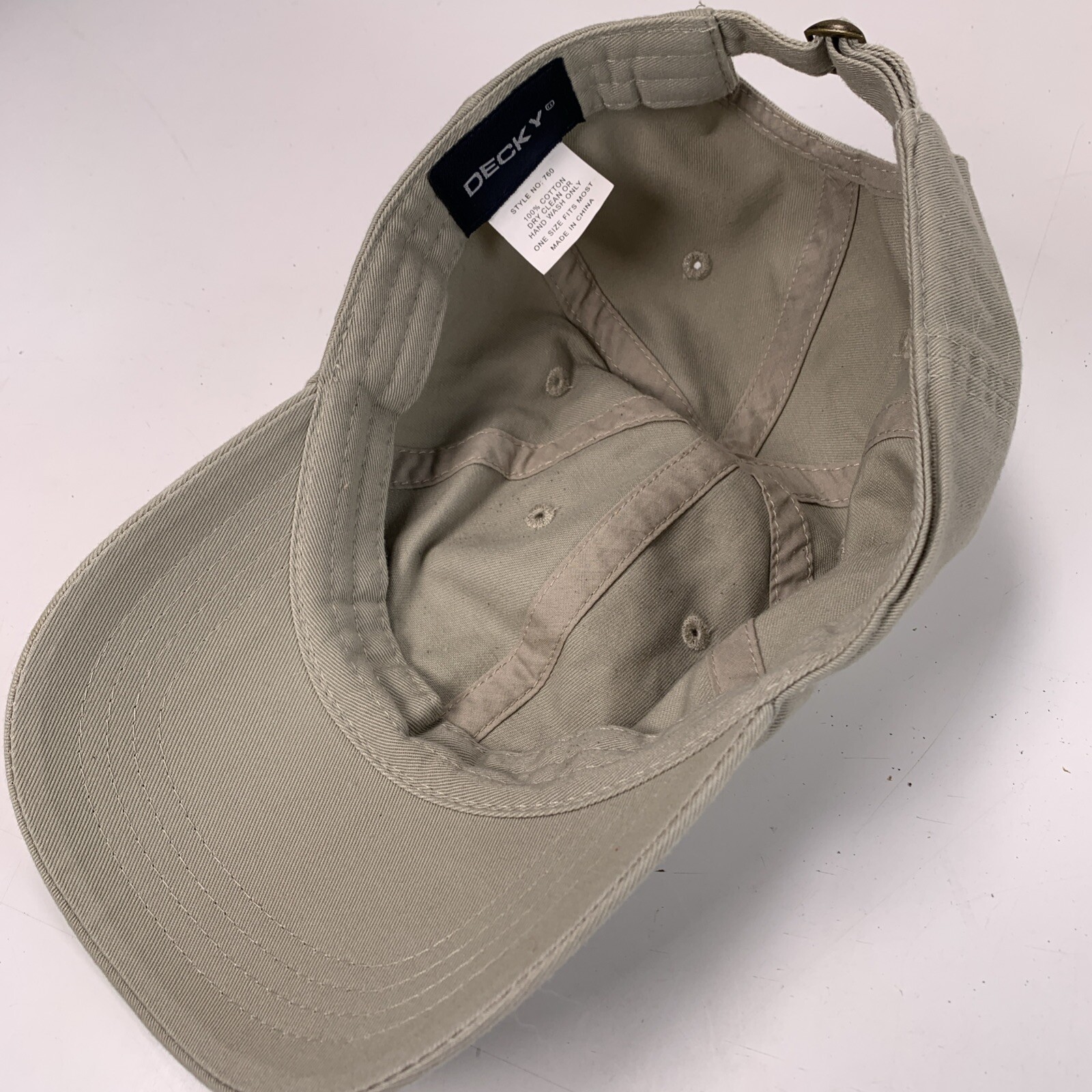 Decky Solid Beige Ball Cap Adjustable Baseball Hat - image 5