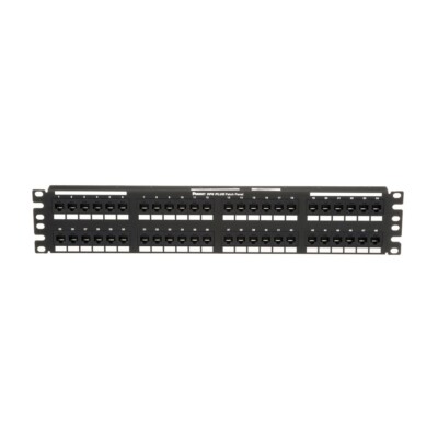 Panduit DP48688TGY 48 Ports 2U Rack Flat Cat 6 Punchdown Patch Panel Black
