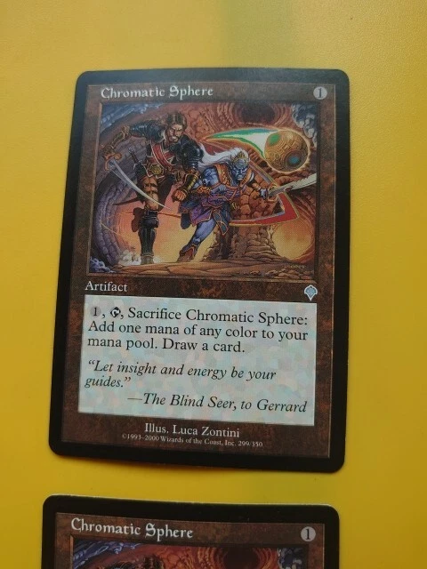 Chromatic Sphere x2 Invasion artifact Magic the Gathering 2 Card. - Image 3 of 4
