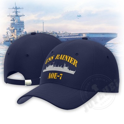 USS Rainier AOE-7 Baseball Cap Unisex Dad Hat Adjustable Snapback Hat for Men