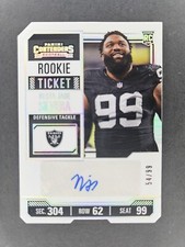 2023 Panini Contenders #305 Nesta Jade Silvera Rookie Auto 54/99 Stub RC Raiders