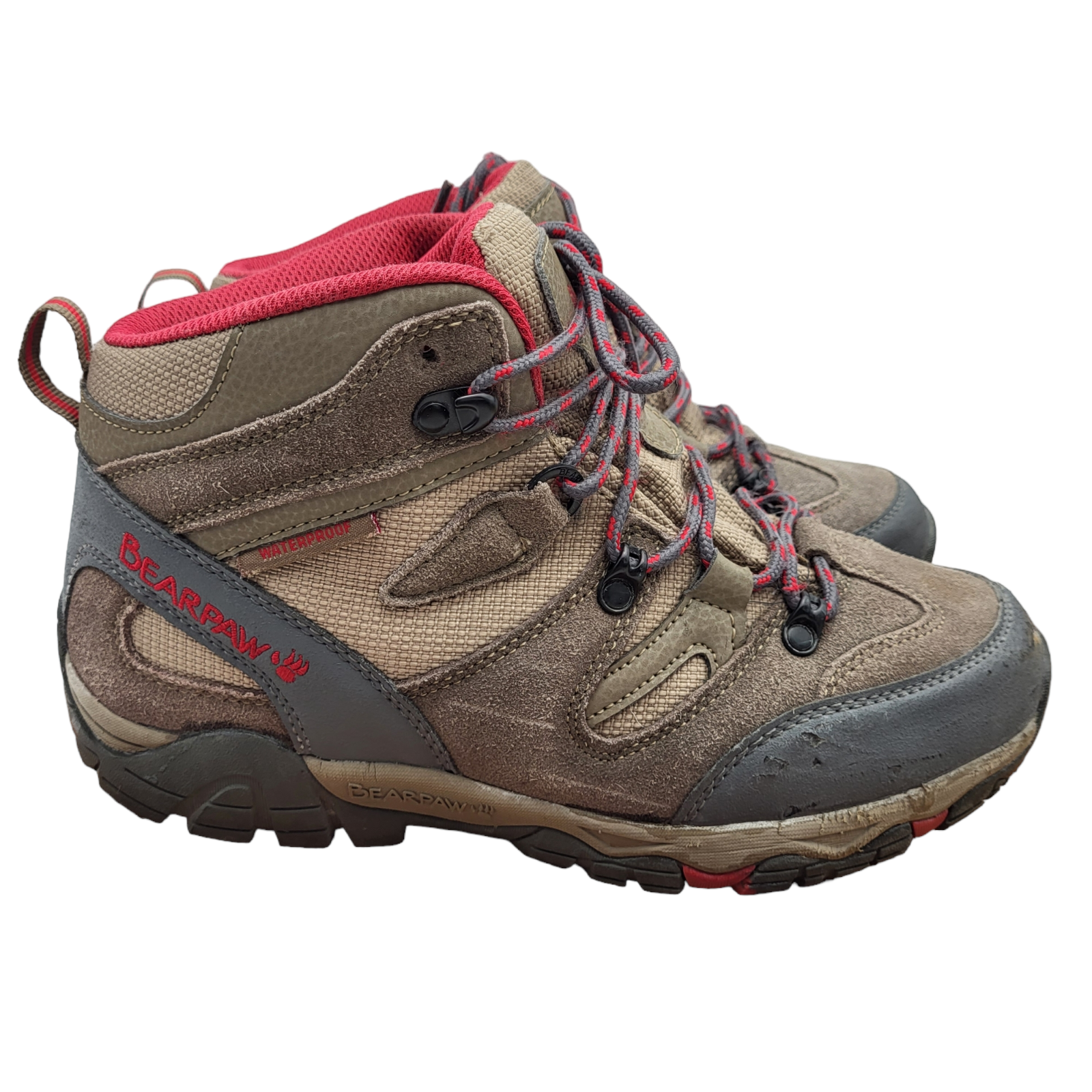 Women's Size 10 Brown Suede Waterproof Bearpaw Corsica Hiking Boots-image