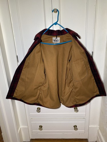 Vintage Woolrich Hunting Coat Jacket Mackinaw Wool 1960s Plaid Heavy *Very Nice* - Picture 11 of 19