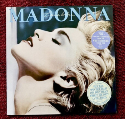 MADONNA MASSIVE PROMO TRUE BLUE POSTER VINYL WHO'S THAT GIRL TOUR