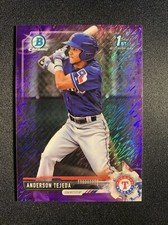 2017 Bowman Chrome Anderson Tejada Purple Shimmer Refractor Rangers