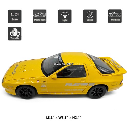 1/24 Mazda RX-7 FC3S Model Car Alloy Diecast Toy Vehicle for Boys Kids Gifts - Picture 2 of 24