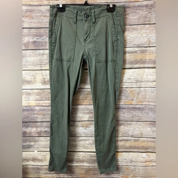 Cabi The Quest Bedford Trousers Pants 4 Corduroy Skinny Olive Green #5315 - Image 4 of 4