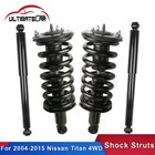 Set 4 Front+Rear Struts Shock Absorber w/ Coils For 2004-2015 Nissan Titan 4WD