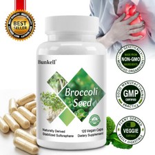 Cápsulas de semillas de brócoli de sulforafano 650 mg, 120 unidades, CAD 07/2026