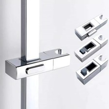 Bathroom Slide Bar Shelf Shower Head Holder Square Pipe Sprayer Fixed Base