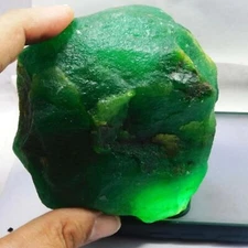 1005 Ct Natural Colombian Green Raw Emerald Rough Uncut Loose Gemstone