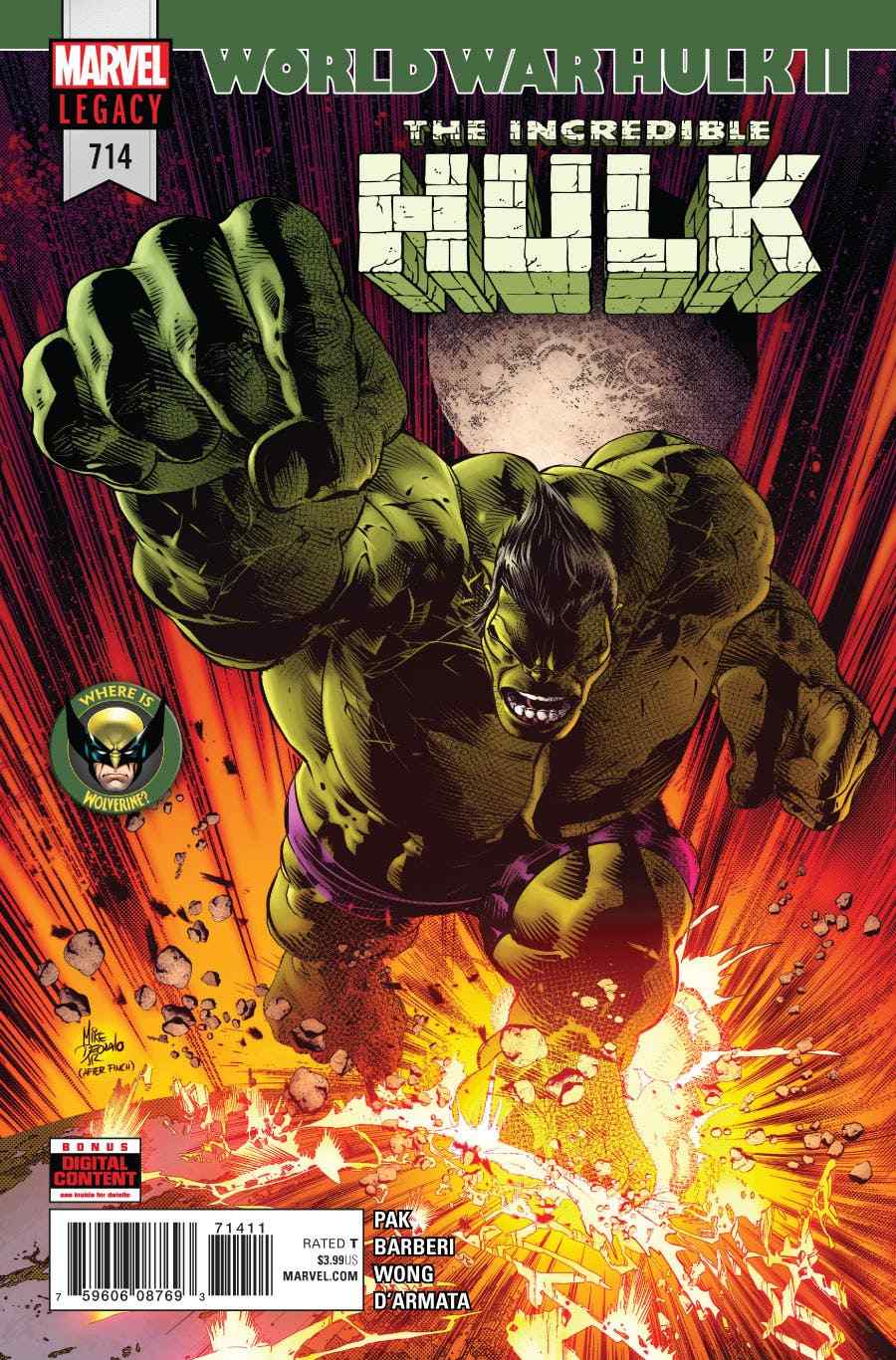 INCREDIBLE HULK (2017) #714 - World War Hulk II - Back Issue