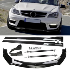 Front Bumper Lip Splitter Spoiler Side Skirt Strut Rod For Mercedes-Benz N