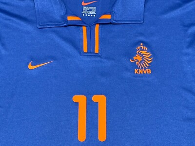 2000/01 Netherlands Away Jersey #11 OVERMARS 2XL Nike Holland Euro