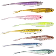Dr.Fish 6 Soft Plastic Lure Swimbait Tail Soft Lure Shad Wiggle Bait Bass 