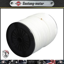 3/8in 500ft White Nylon Solid Braid Rope High UV Abrasion Resistance Industrial