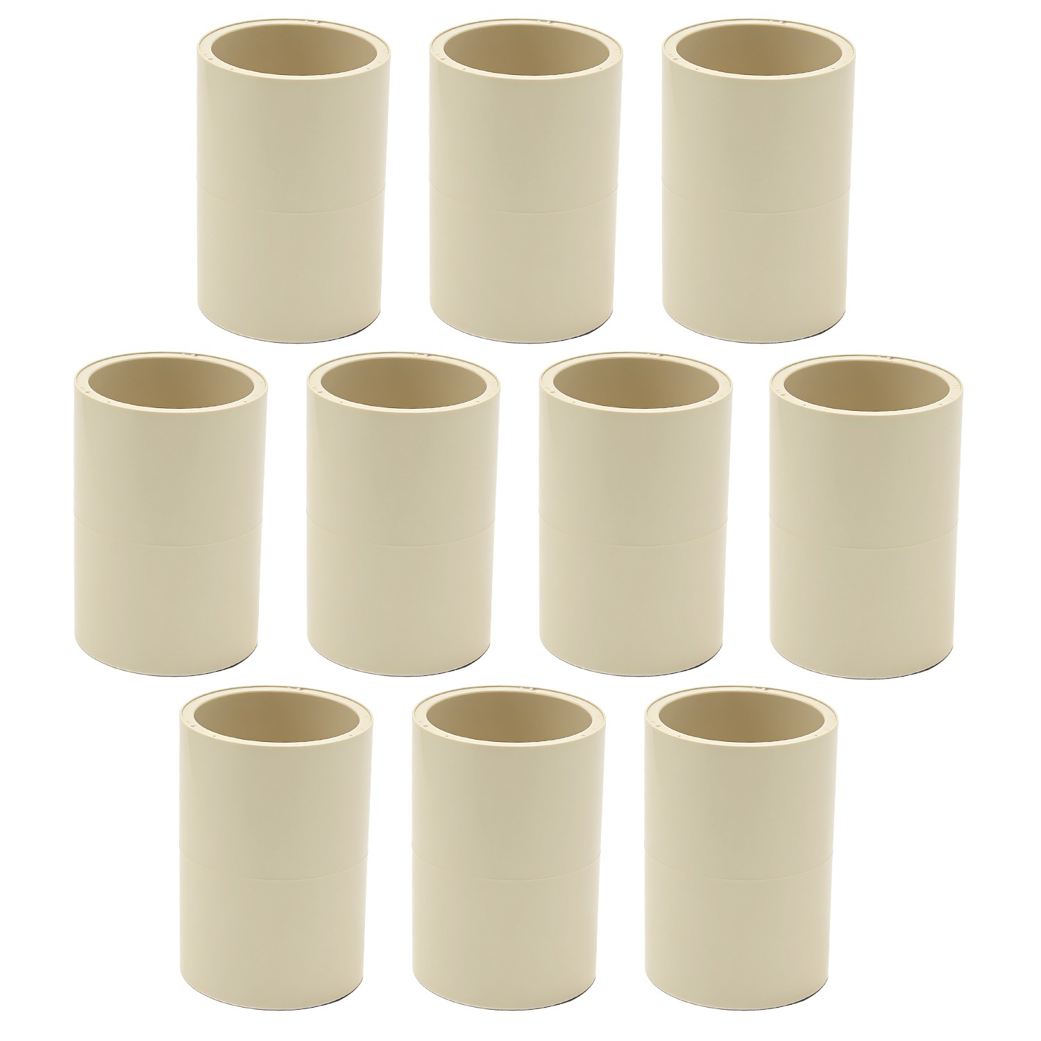SUPPLYGIANT 10pcs CPVC Slip Coupling Socket x Socket Plumbing Fitting