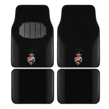 Ed Hardy Heart Print Car Floor Mats With Heel Pad Anti-slip Backing