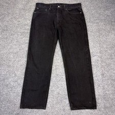Levis 505 Jeans Mens 38x30 Black Denim Regular Fit Straight Leg 100 Cotton