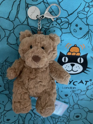 Jellycat Bartholomew Bear Plush Keychain Bag Charm Soft Cute Teddy
