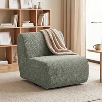Homcom Sessel Drehbarer Loungesessel Mit Chenille-Optik, Breiter SitzfläChe Grau