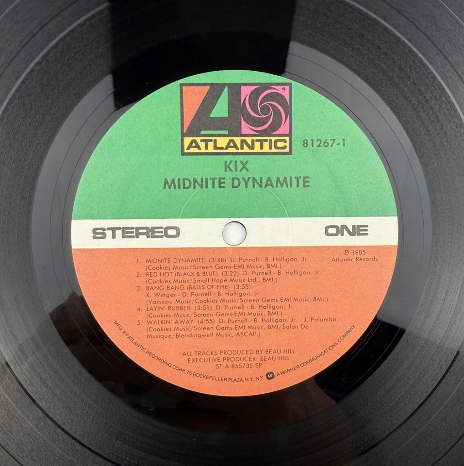 Kix Midnite Dynamite vinyl record LP 80s Classic Rock OG Heavy Metal 1985 EX - Image 3 of 4